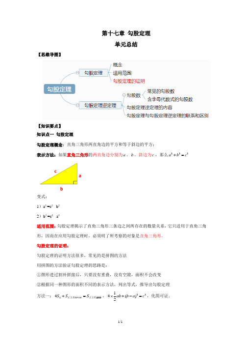 第十七章 勾股定理(单元总结)(解析版)-2020-2021学年八年级数学下册(人教版)