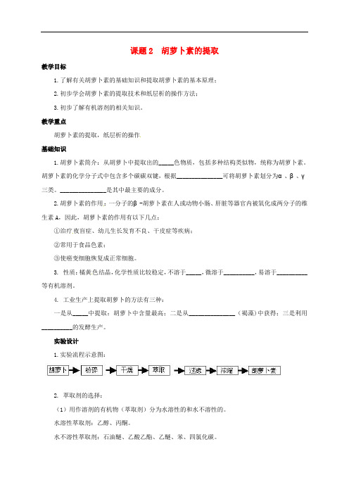 河北省邯郸市高中生物 第六章 植物有效成分的提取 6.2