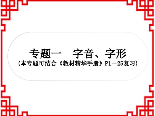 中考语文 基础知识与运用 字音、字形