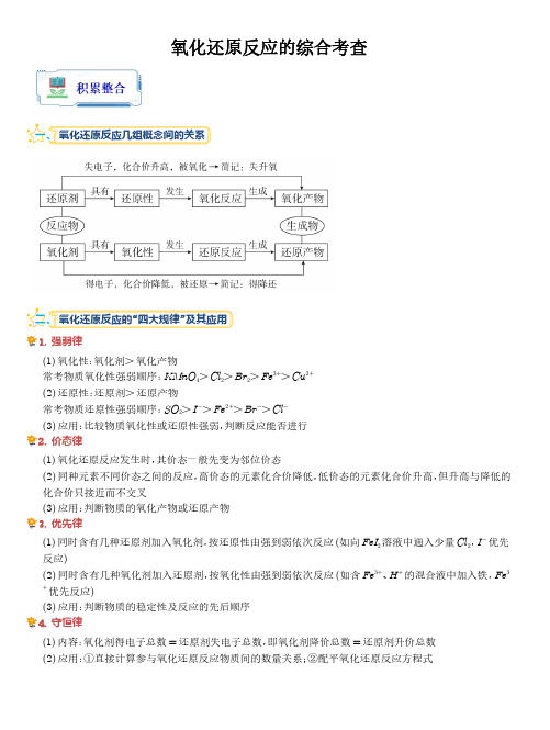 氧化还原反应的综合考查 2024一轮复习(解析版)