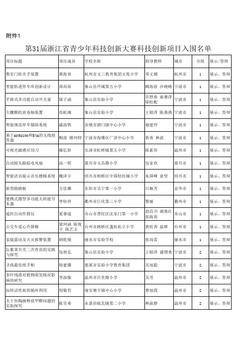 青少科技创新项目