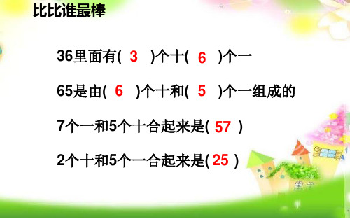 人教版最新版本一年级数学下册4100以内数的认识整十数加一位数及相应的减法课件(32张PPT)课件