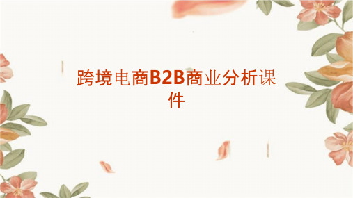 跨境电商B2B商业分析课件