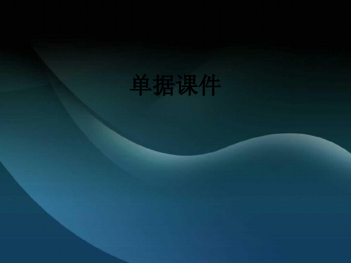 单据ppt课件