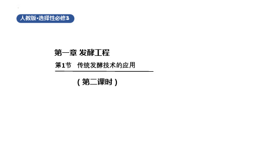 【课件】传统发酵技术的应用第2课时课件2022-2023学年高二下学期生物人教版选择性必修3