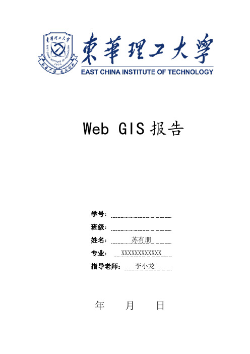 WebGIS实训报告