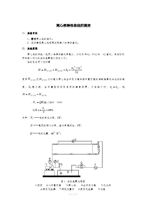 化工原理实验报告_离心泵