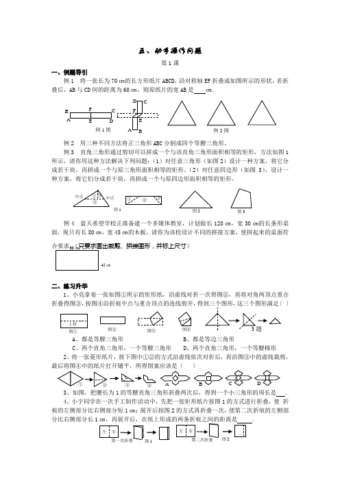 中考数学专题复习(五)动手操作