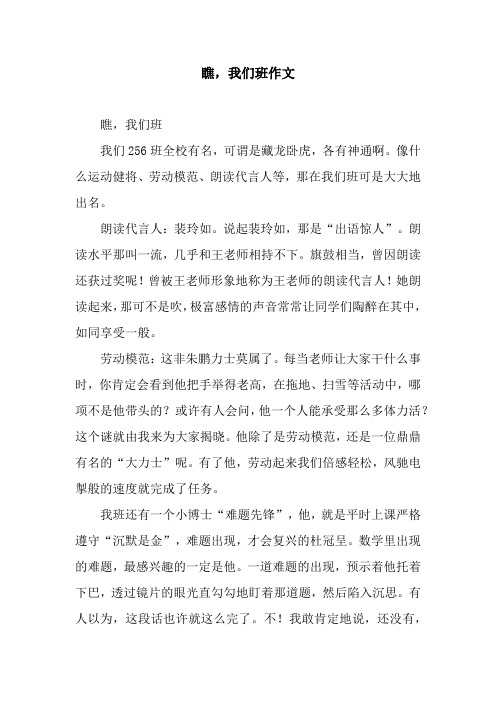 瞧,我们班作文