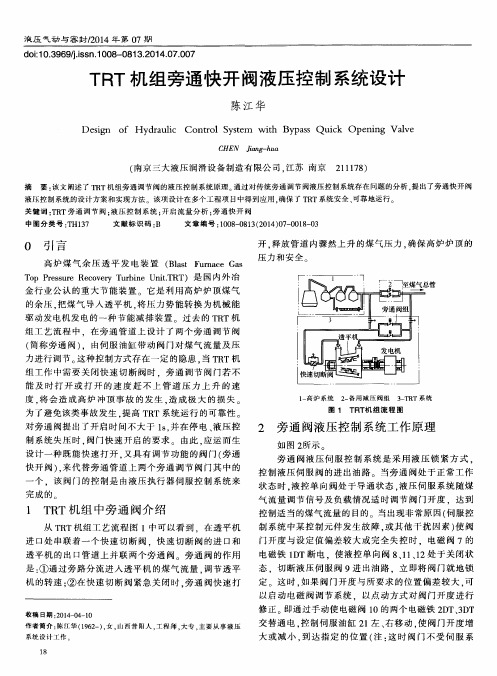 TRT机组旁通快开阀液压控制系统设计