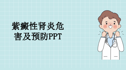 紫癜性肾炎危害及预防PPT