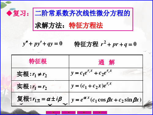 课件：常系数非齐次线性微分方程