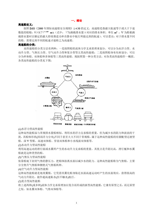 2012年高速艇设计--复习内容