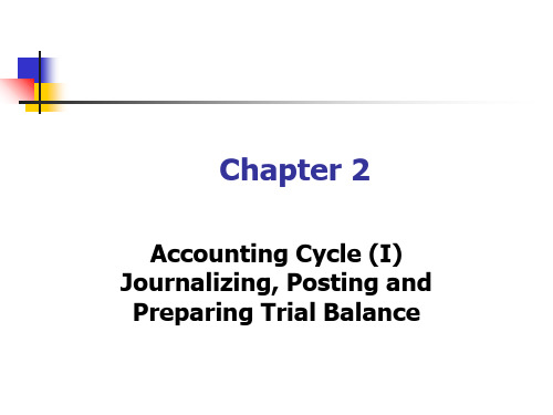 基础会计(英文版)(第二版)Chapter02 Accounting Cycle I Journal