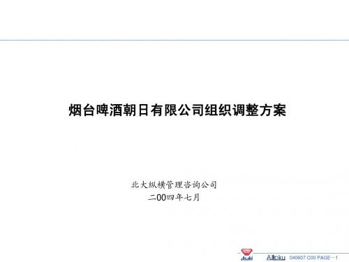 组织调整方案