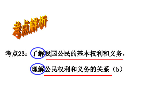 公民的权利和义务(考点23、24)(复习课件)