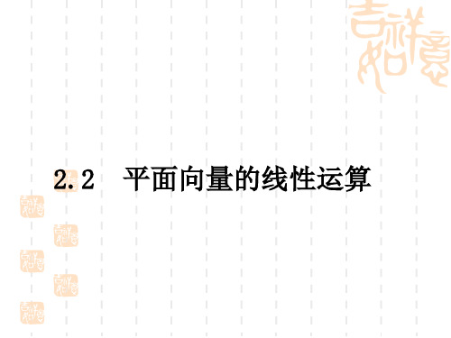 高中数学必修四 2.2《平面向量的线性运算》课件