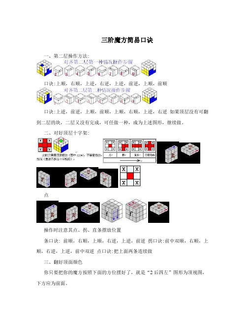 三阶魔方简易口诀