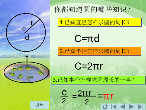 数学六年级上人教新课标5-3圆的面积课件(40张)