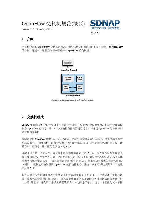 openflow协议1.3.0中文版