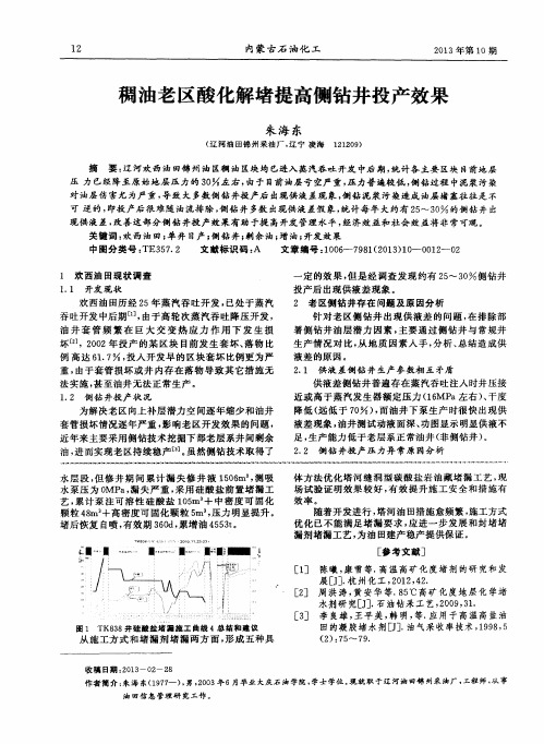 稠油老区酸化解堵提高侧钻井投产效果