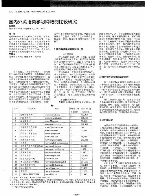 国内外英语类学习网站的比较研究