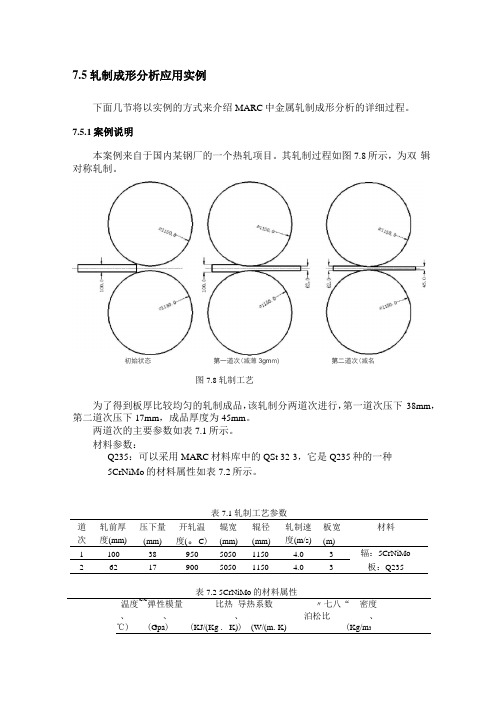 轧制模拟mscmarc