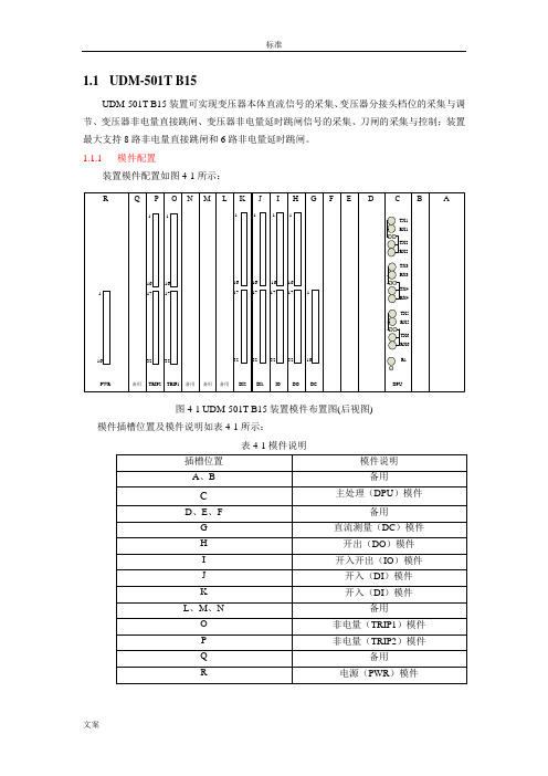 UDM-501T B15装置说明书