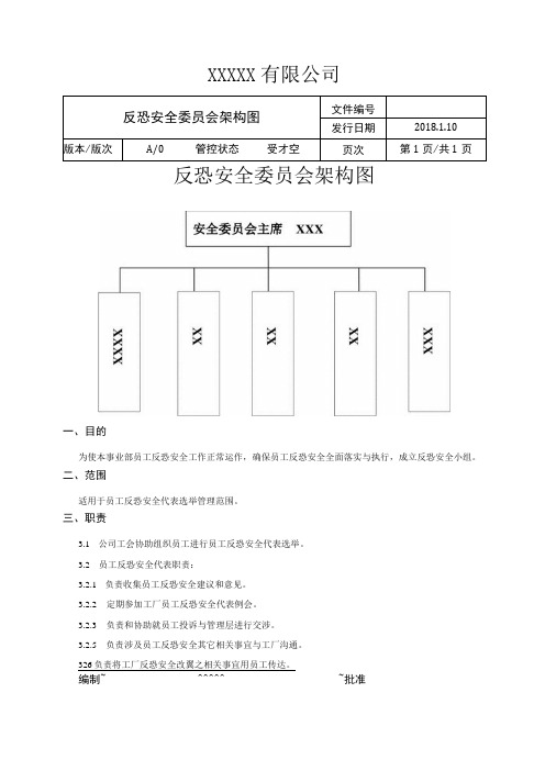 反恐安全委员会架构图