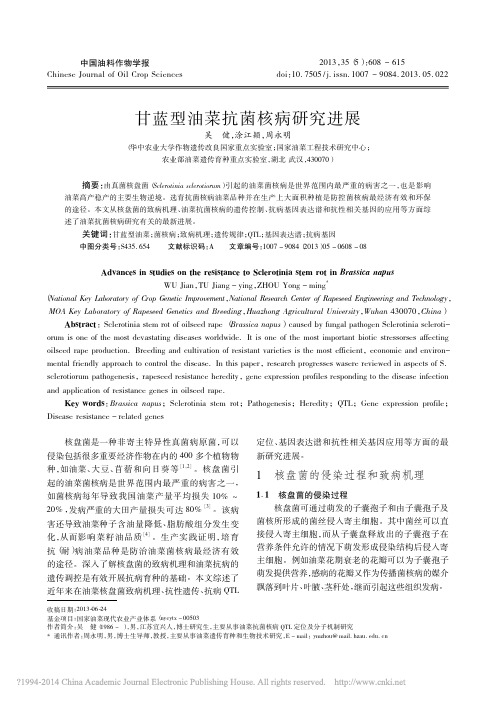 甘蓝型油菜抗菌核病研究进展_吴健.