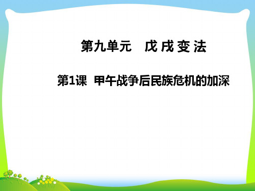 甲午战争后民族危机的加深-课件