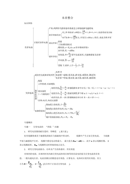 人教版高中物理选修3-2课章末整合：第五章交变电流