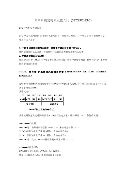 51单片机定时器设置