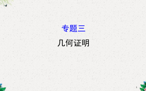 中考数学专题三 几何证明(共40张PPT)