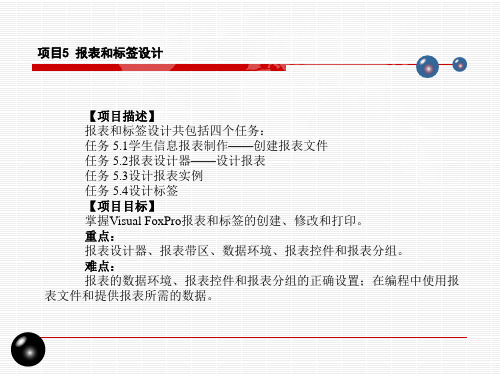 VF 报表和标签设计总结