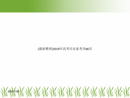 (最新整理)2019年高考历史备考共66页