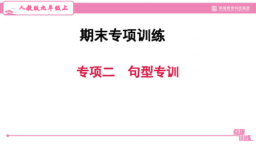 人教版九年级英语上册期末专项二 句型专训