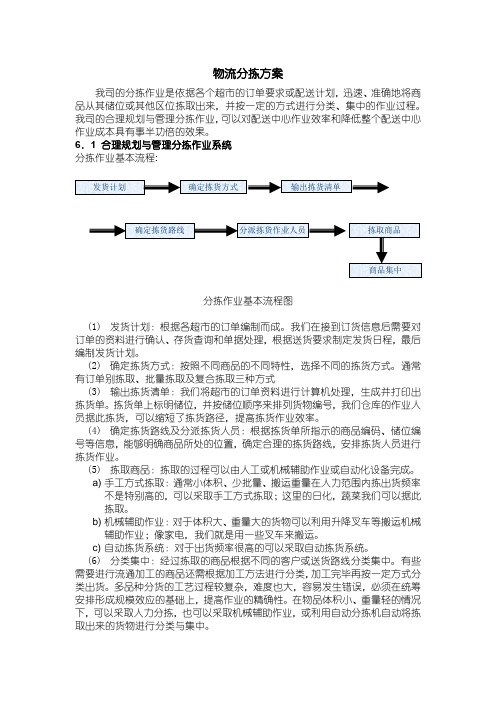 物流分拣方案