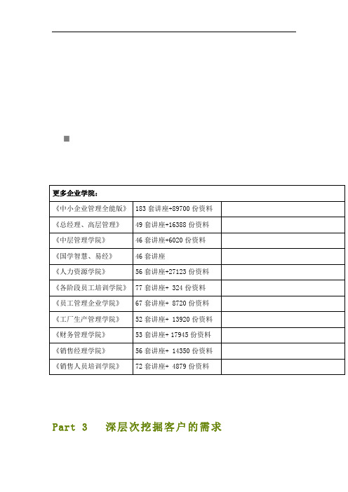 教你深层次挖掘客户的需求