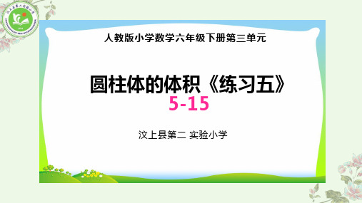 六年级数学下册《练习五5-15》