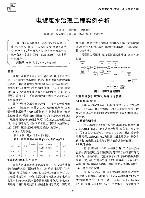 电镀废水治理工程实例分析