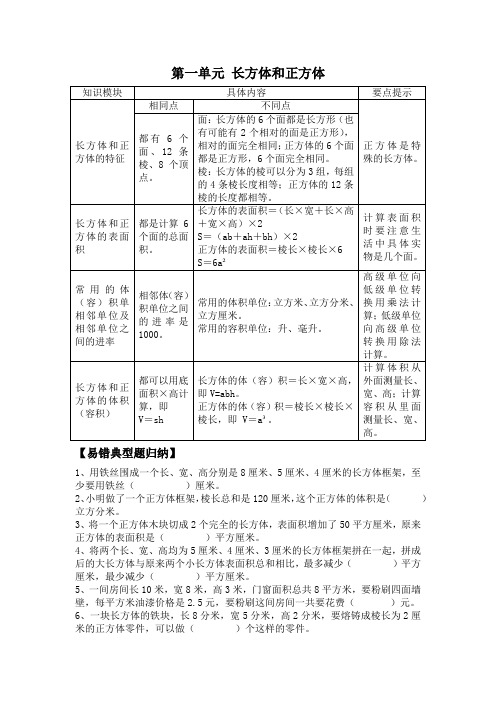 六年级数学(上)期末总结复习