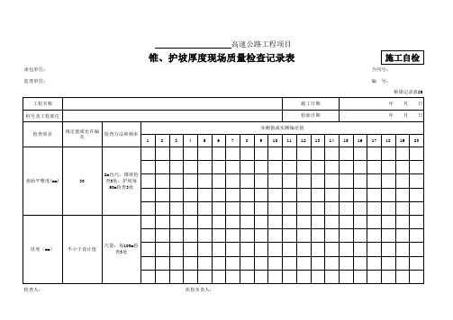 25-145 桥梁工程检查记录表(施工自检)