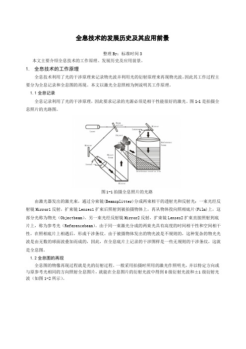 全息技术的发展历史及其应用前景