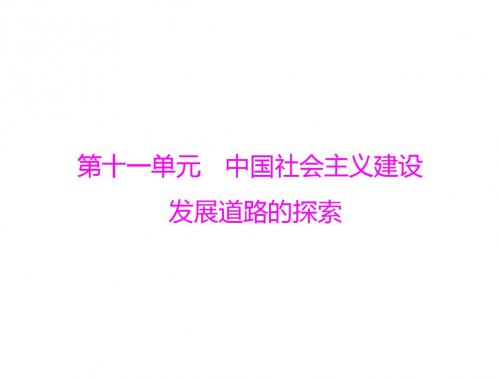 2018年高考历史总复习课件： 必修Ⅱ 第十一单元 第23讲 中国社会主义经济建设的曲折发展 (共55张PPT)