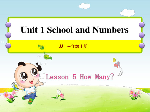 冀教版英语三年级上学期第一单元Lesson 5 How Many授课课件