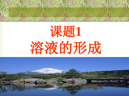 优秀课件九年级化学下册课件：9.1溶液的形成(共32张PPT)