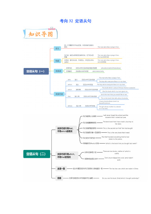 考向32 定语从句(难点)(解析版)