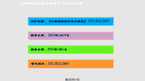 隧道机电设施检查汇报材料