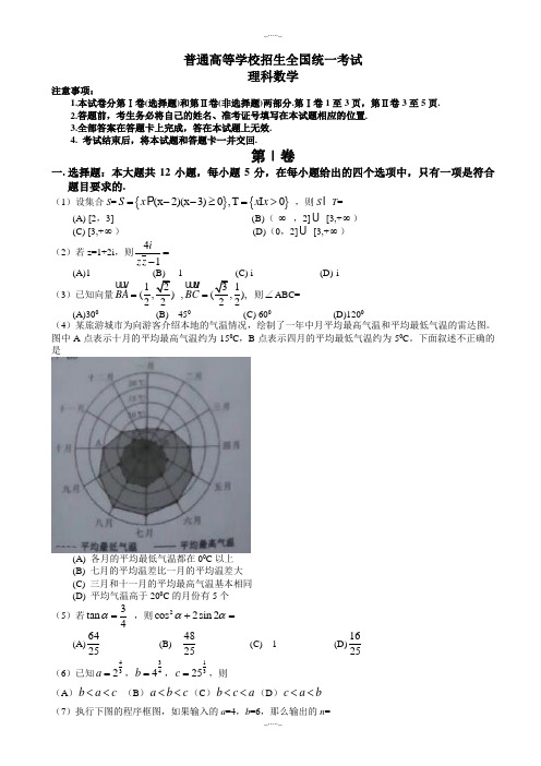 2020届新课标Ⅲ高考数学理科模拟试题(Word版)